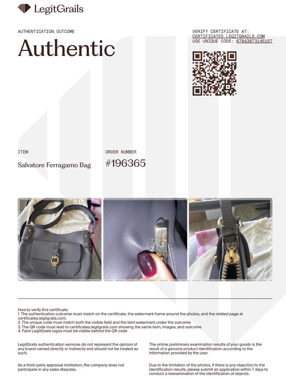 Salvatore Ferragamo Gancini Fiona Fumeé Urban Grey Leather Hobo (COA & receipt) - Picture 14 of 16